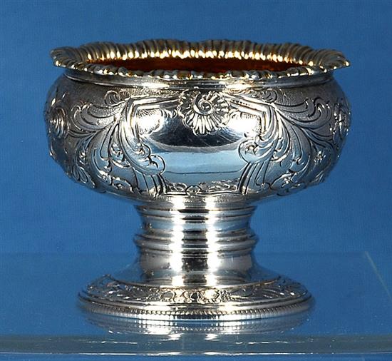 A set of four large George III silver table salts, by Robert Hennell I, Height 60mm, weight 16oz/500grms